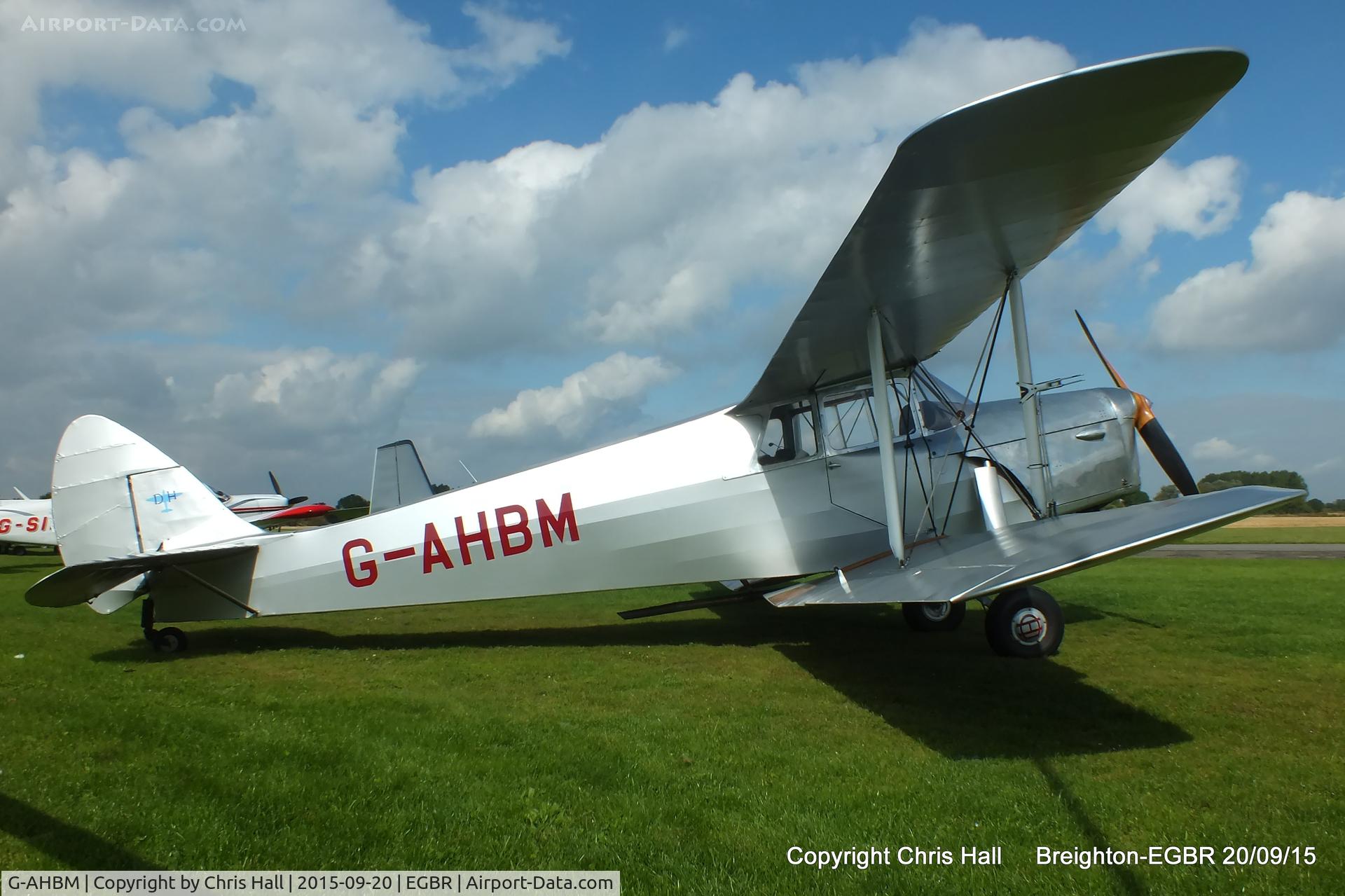 G-AHBM, 1935 De Havilland DH.87B Hornet Moth C/N 8126, at Breighton's Heli Fly-in, 2015