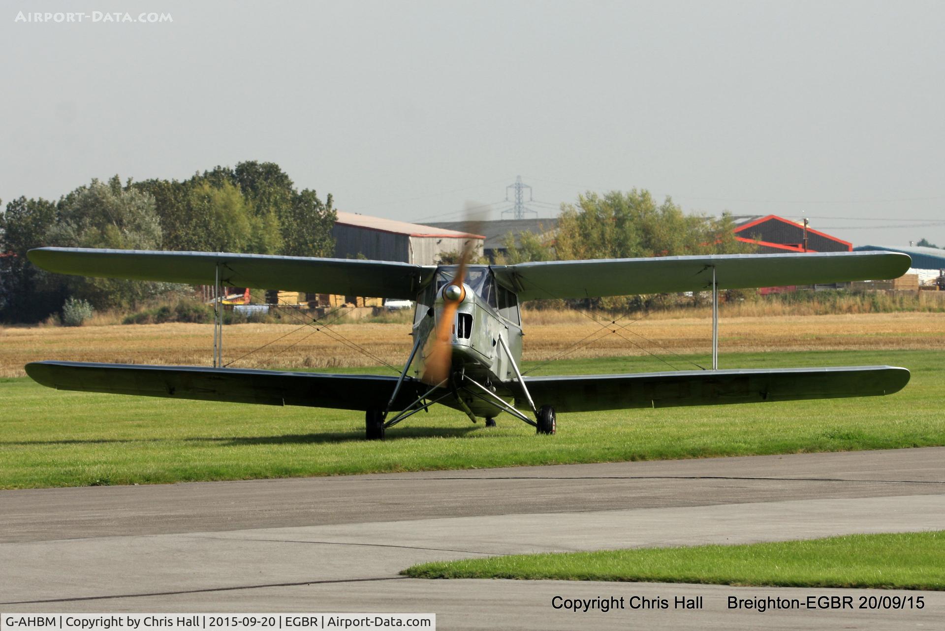 G-AHBM, 1935 De Havilland DH.87B Hornet Moth C/N 8126, at Breighton's Heli Fly-in, 2015
