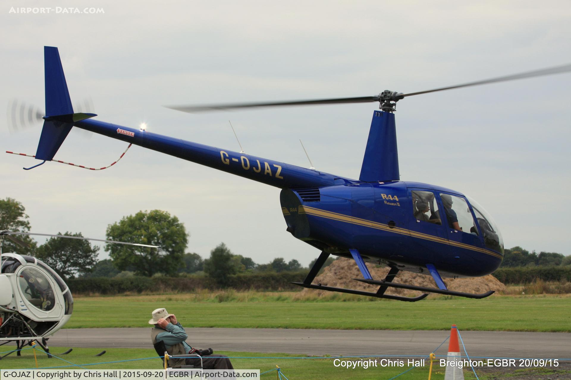 G-OJAZ, 2006 Robinson R44 Raven II C/N 11216, at Breighton's Heli Fly-in, 2015