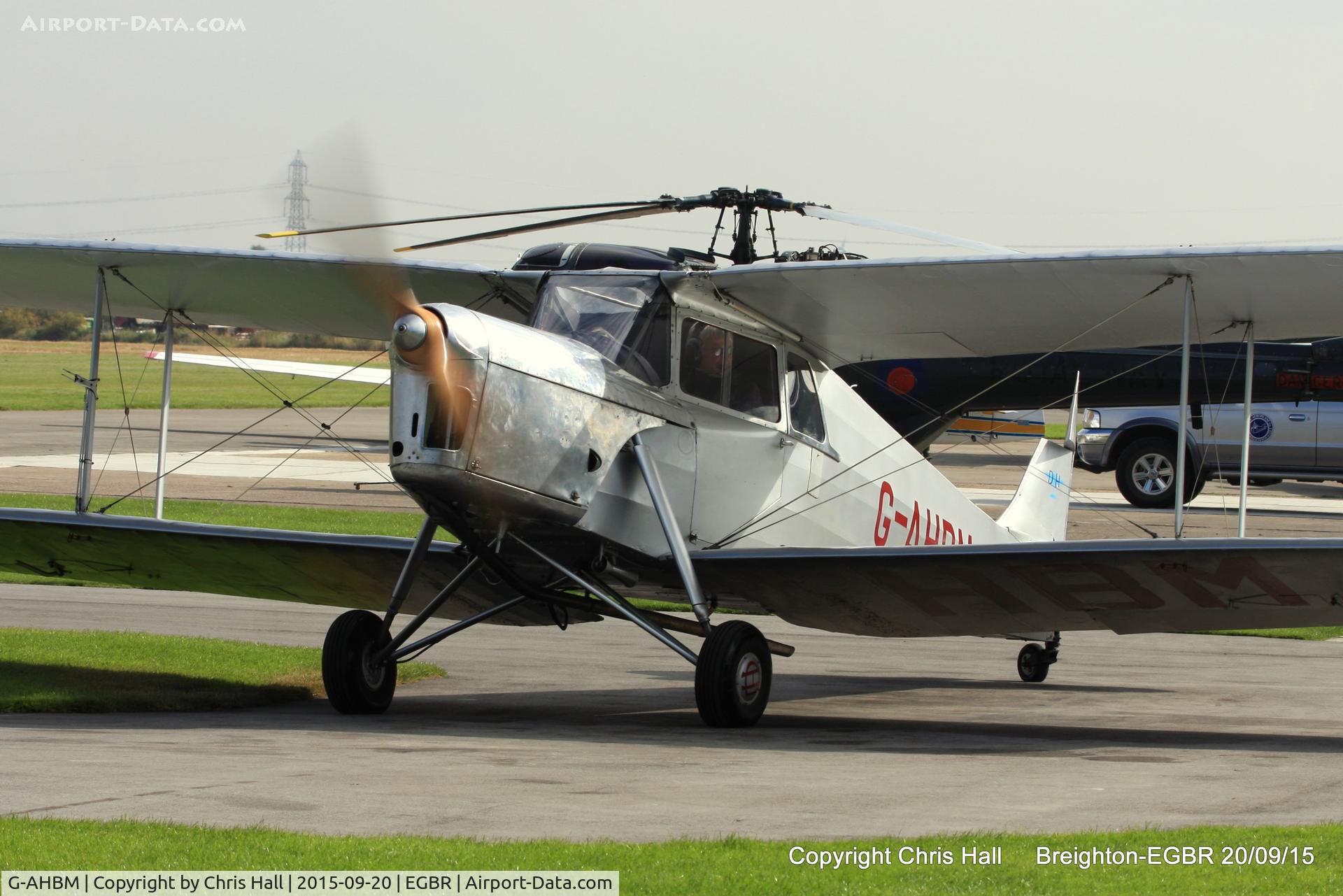 G-AHBM, 1935 De Havilland DH.87B Hornet Moth C/N 8126, at Breighton's Heli Fly-in, 2015
