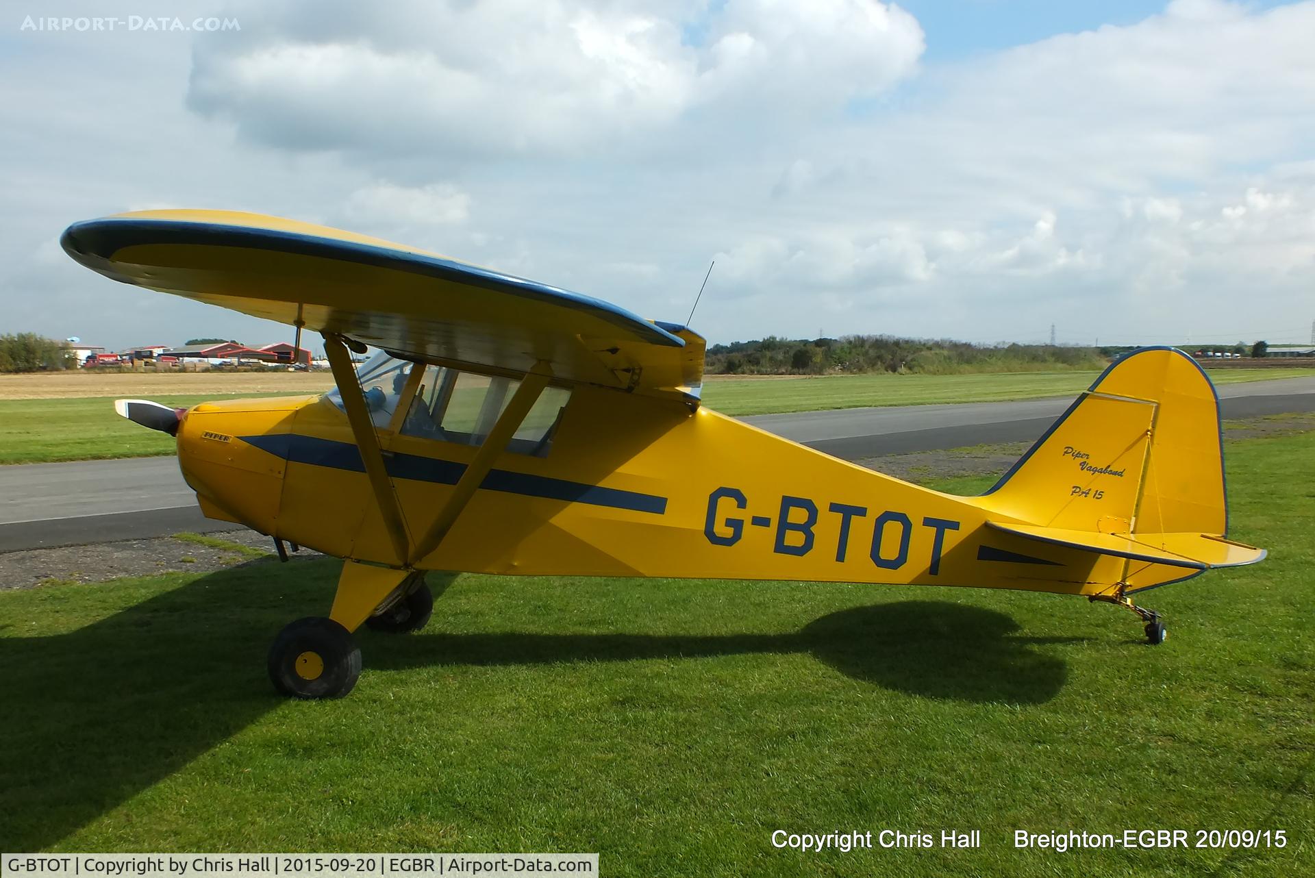 G-BTOT, 1955 Piper PA-15 Vagabond Vagabond C/N 15-60, at Breighton's Heli Fly-in, 2015