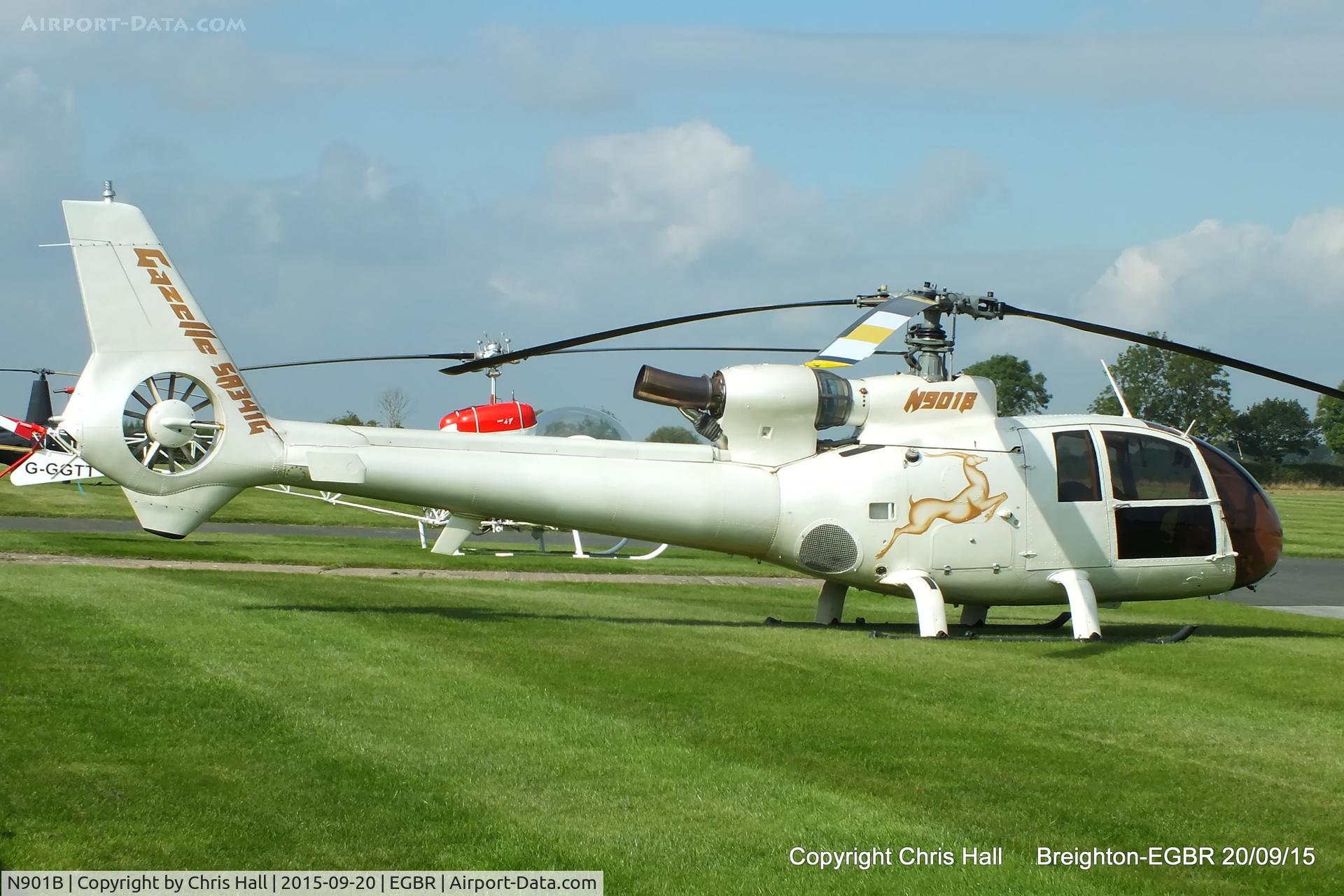 N901B, 1977 Aerospatiale SA-341G Gazelle C/N 1410, at Breighton's Heli Fly-in, 2015