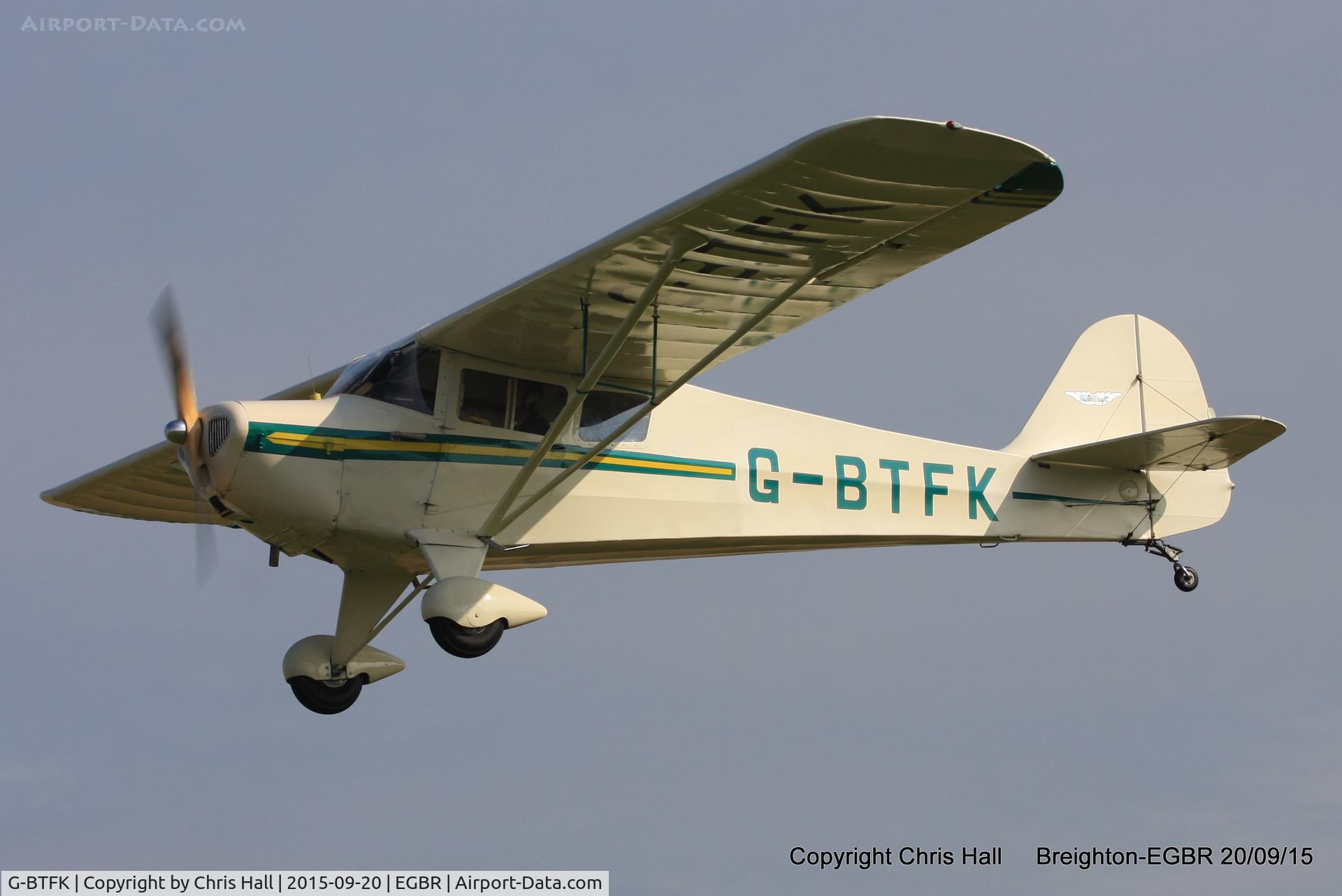 G-BTFK, 1947 Taylorcraft BC-12D Twosome C/N 10540, at Breighton's Heli Fly-in, 2015