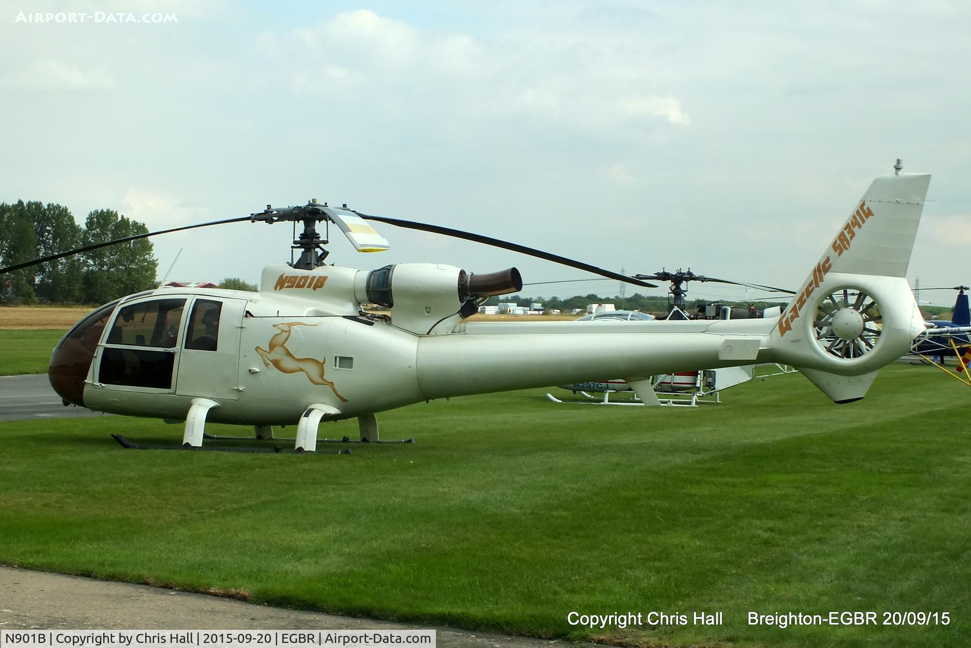 N901B, 1977 Aerospatiale SA-341G Gazelle C/N 1410, at Breighton's Heli Fly-in, 2015