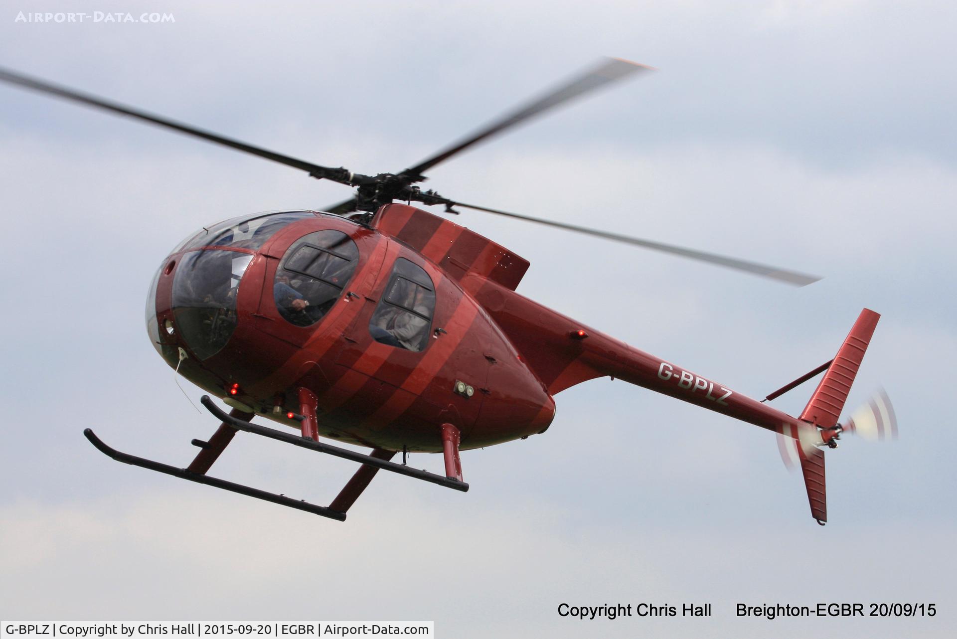 G-BPLZ, 1972 Hughes 369HS C/N 910342S, at Breighton's Heli Fly-in, 2015
