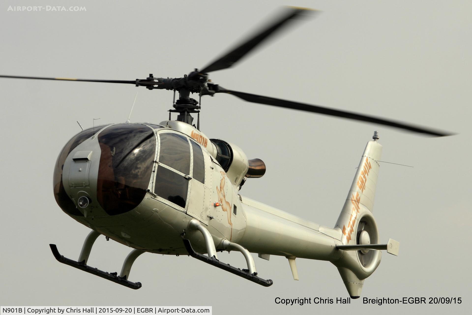 N901B, 1977 Aerospatiale SA-341G Gazelle C/N 1410, at Breighton's Heli Fly-in, 2015