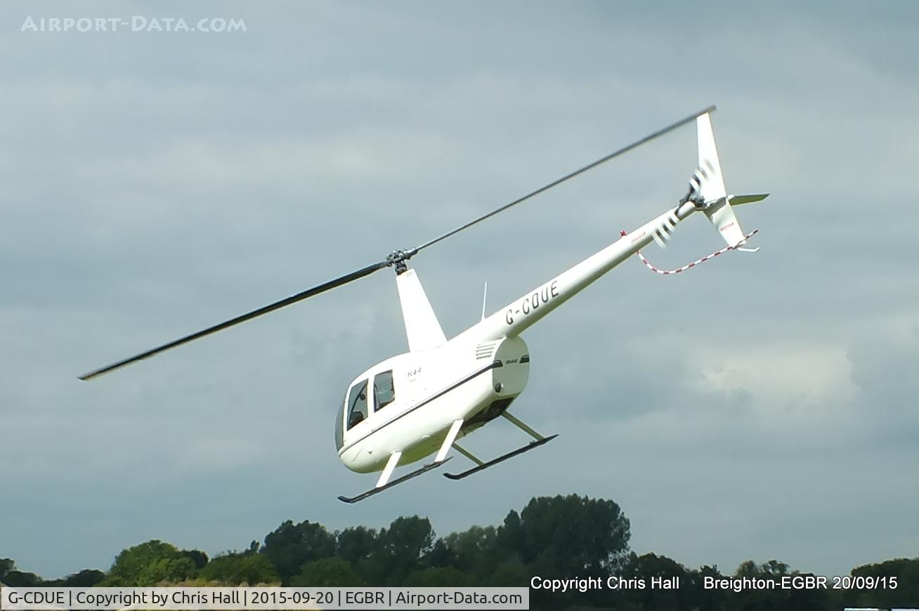 G-CDUE, 2005 Robinson R44 Raven C/N 1549, at Breighton's Heli Fly-in, 2015