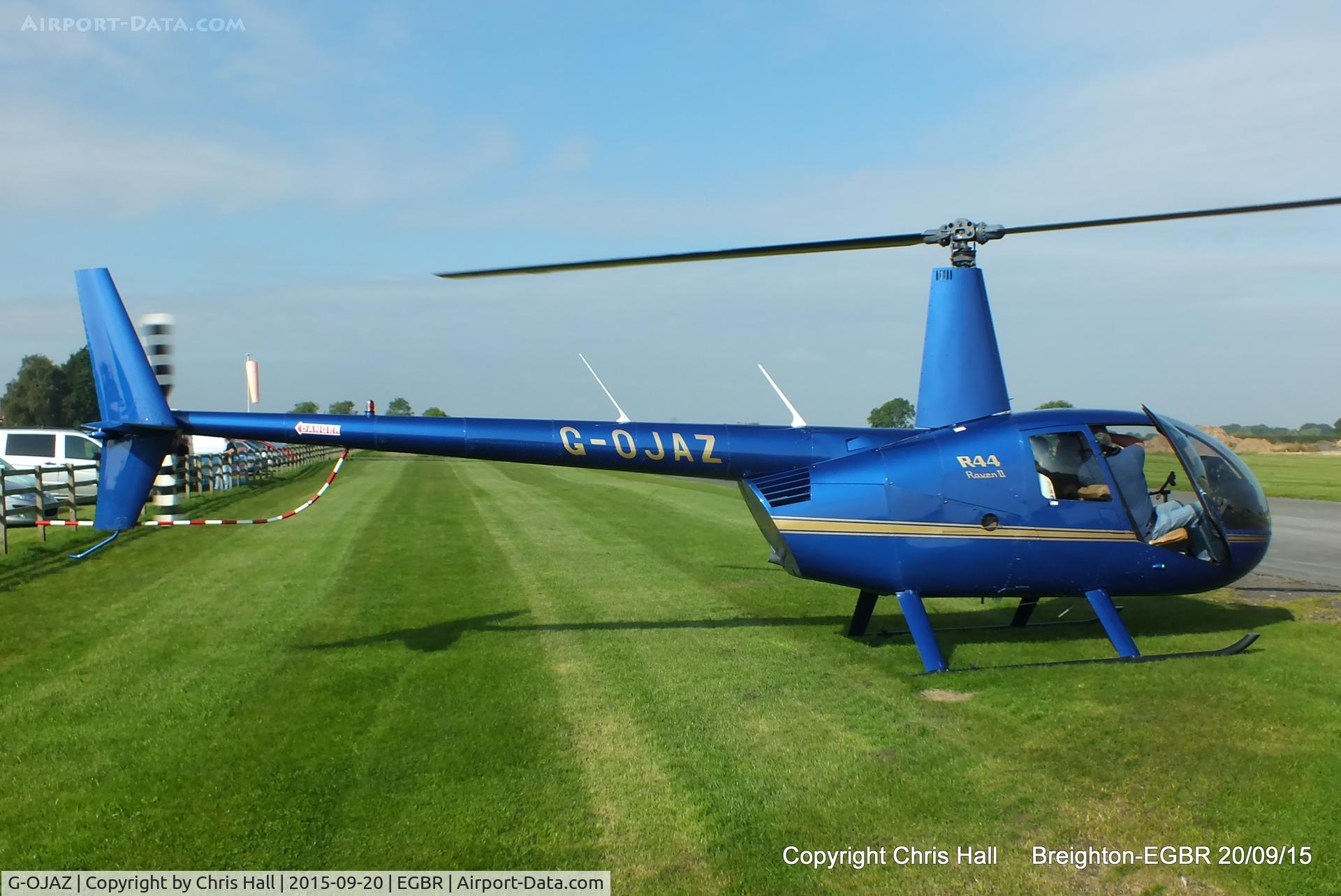 G-OJAZ, 2006 Robinson R44 Raven II C/N 11216, at Breighton's Heli Fly-in, 2015