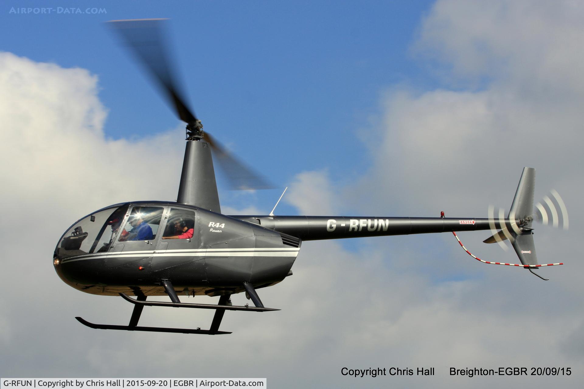 G-RFUN, 2002 Robinson R44 Raven C/N 1239, at Breighton's Heli Fly-in, 2015