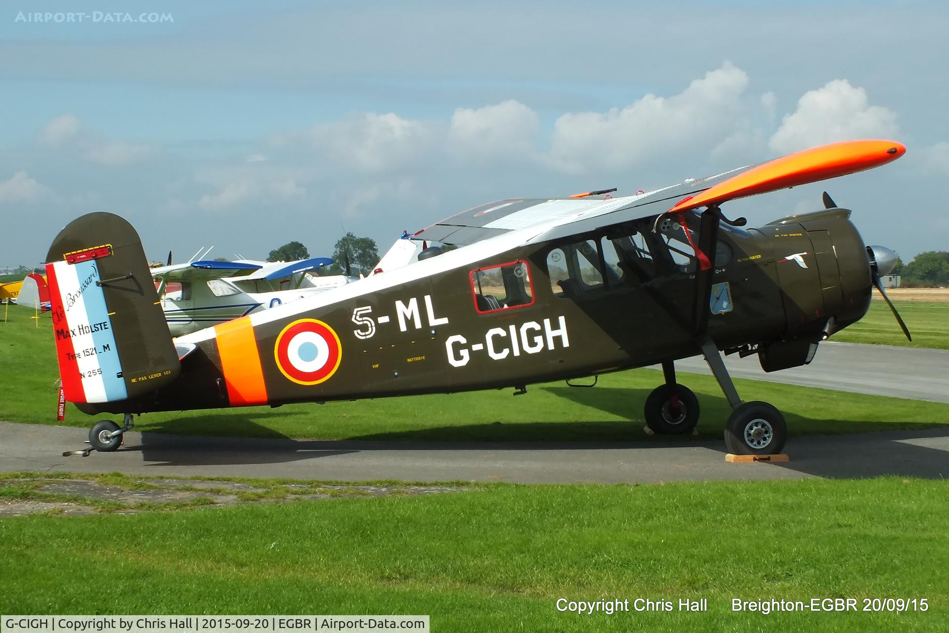 G-CIGH, 1960 Max Holste MH.1521M Broussard C/N 255, at Breighton's Heli Fly-in, 2015