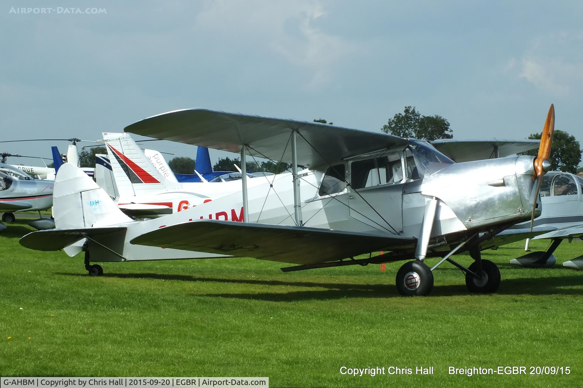 G-AHBM, 1935 De Havilland DH.87B Hornet Moth C/N 8126, at Breighton's Heli Fly-in, 2015