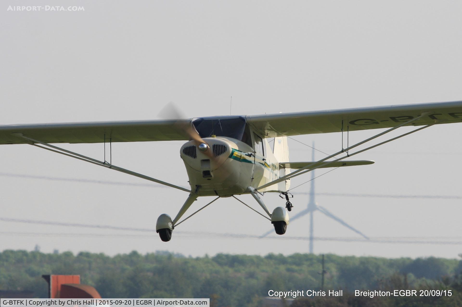 G-BTFK, 1947 Taylorcraft BC-12D Twosome C/N 10540, at Breighton's Heli Fly-in, 2015
