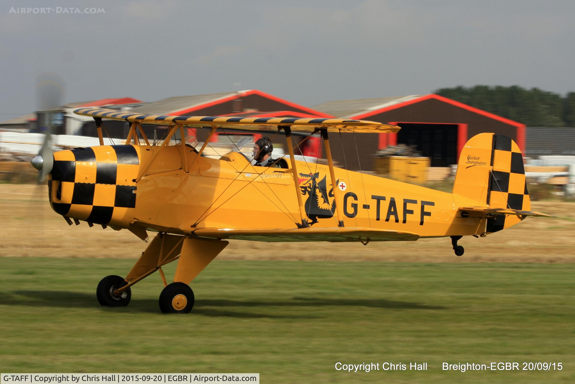 G-TAFF, 1957 CASA 1-131E Jungmann C/N 1129, at Breighton's Heli Fly-in, 2015