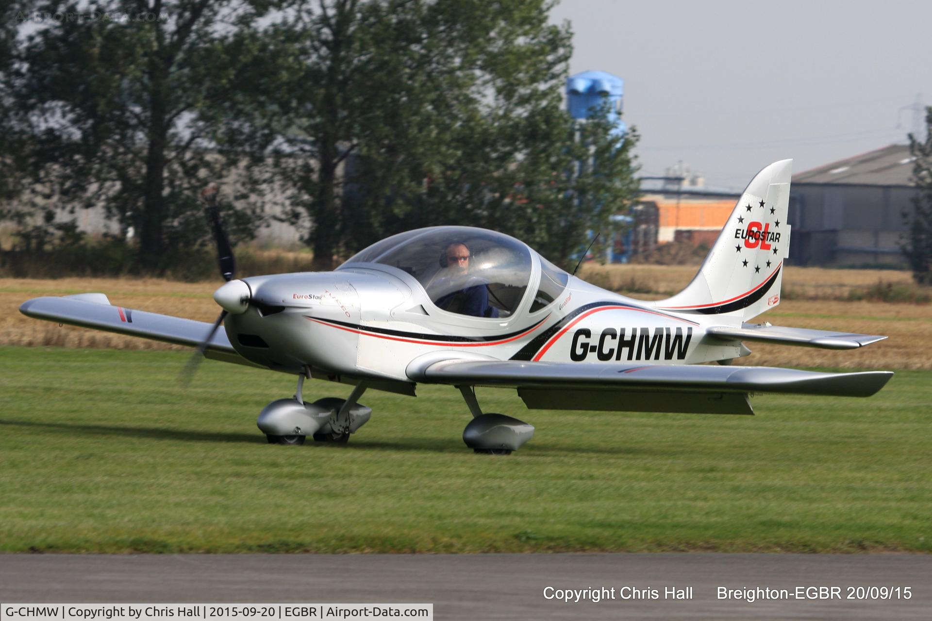 G-CHMW, 2013 Aerotechnik EV-97 Eurostar SL C/N LAA 315B-15158, at Breighton's Heli Fly-in, 2015