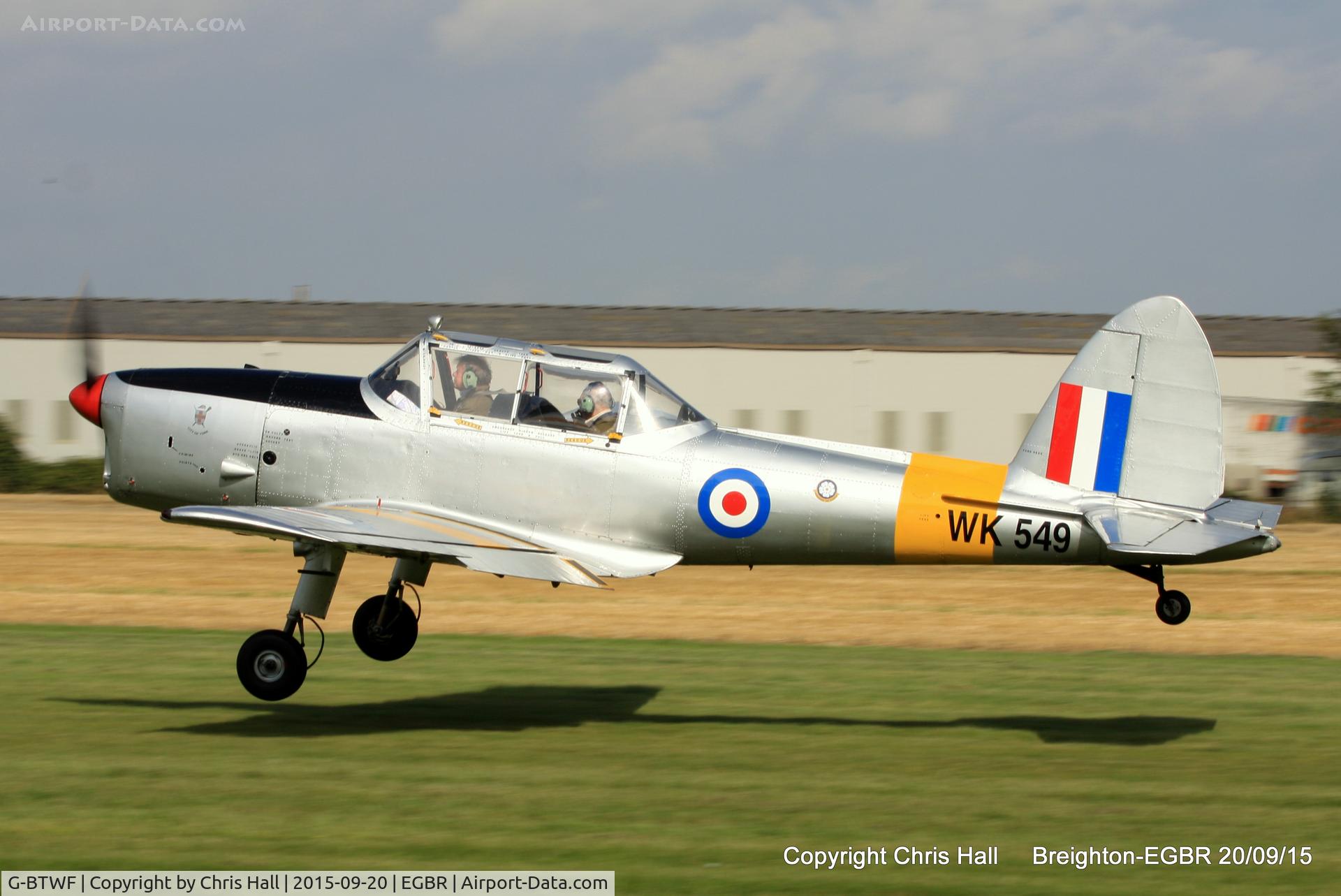 G-BTWF, 1951 De Havilland DHC-1 Chipmunk T.10 C/N C1/0564, at Breighton's Heli Fly-in, 2015