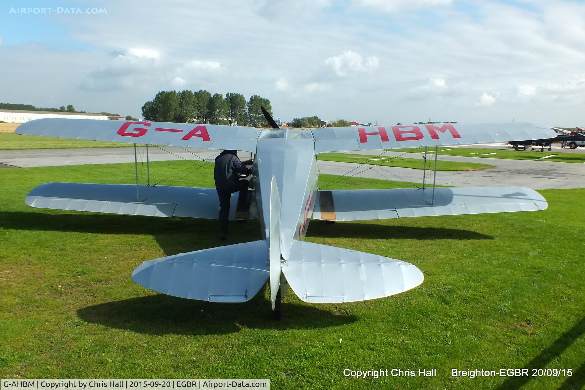 G-AHBM, 1935 De Havilland DH.87B Hornet Moth C/N 8126, at Breighton's Heli Fly-in, 2015