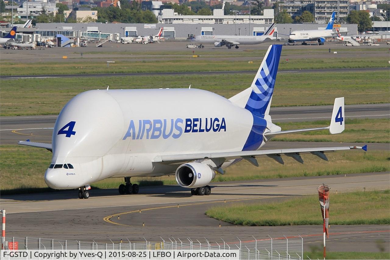 F-GSTD, 1998 Airbus A300B4-608ST Beluga C/N 776, Airbus A300B4-608ST Beluga, Taxiing to holding point rwy 14R, Toulouse-Blagnac airport (LFBO-TLS)