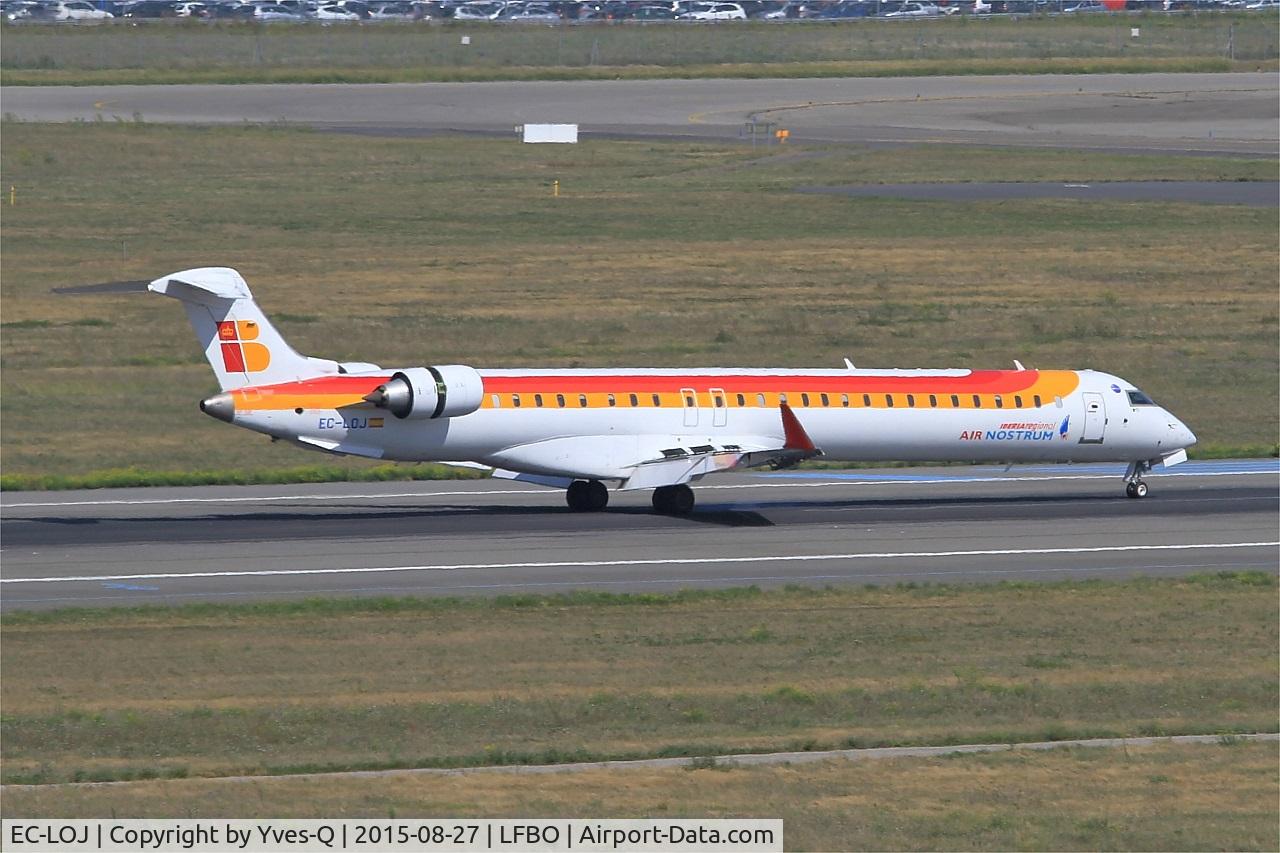 EC-LOJ, 2011 Bombardier CRJ-1000ER NG (CL-600-2E25) C/N 19018, Canadair Regional Jet CRJ-1000, Landing rwy 14R, Toulouse-Blagnac Airport (LFBO-TLS)
