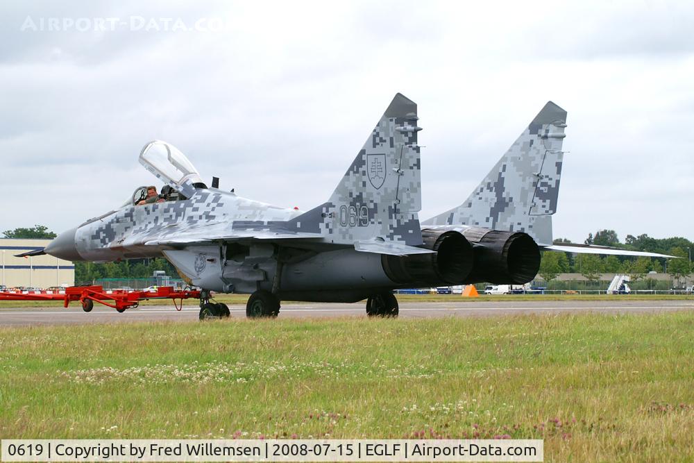 0619, Mikoyan-Gurevich MiG-29AS C/N 2960535406/4713, 