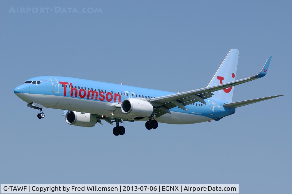G-TAWF, 2012 Boeing 737-8K5 C/N 37244, THOMSON