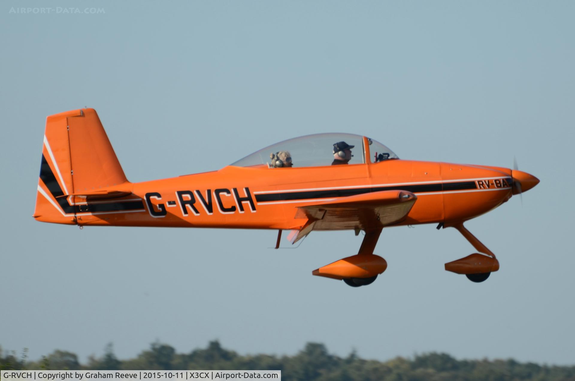 G-RVCH, 2009 Vans RV-8A C/N PFA 303-14116, Landing at Northrepps.