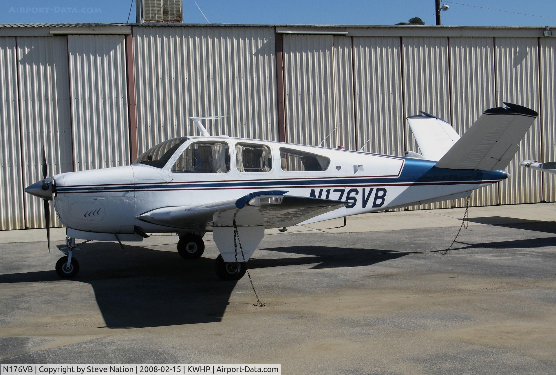 N176VB, 1976 Beech V35B Bonanza C/N D-9926, Locally-based 1976 V35B Bonanza @ Whiteman Airport, Pacoima, CA