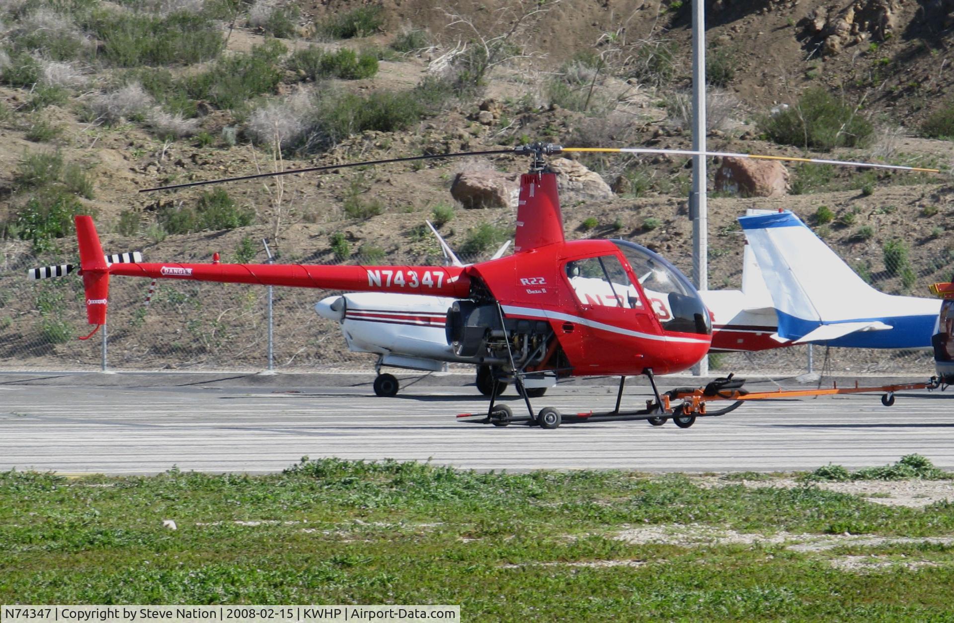 N74347, 2005 Robinson R22 Beta C/N 3759, 2005 Robinson R22 BETA being towed @ Whiteman Airport, Pacoima, CA