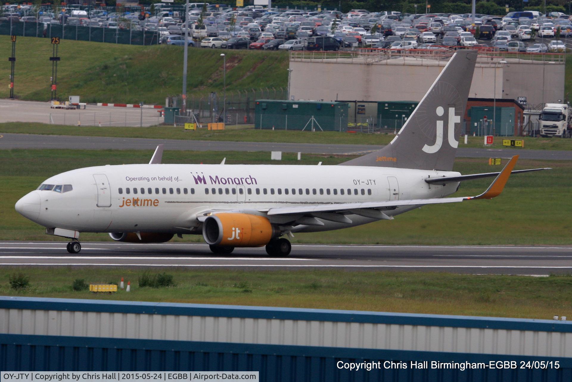 OY-JTY, 2001 Boeing 737-7Q8 C/N 30727, Jettime operating for Monarch