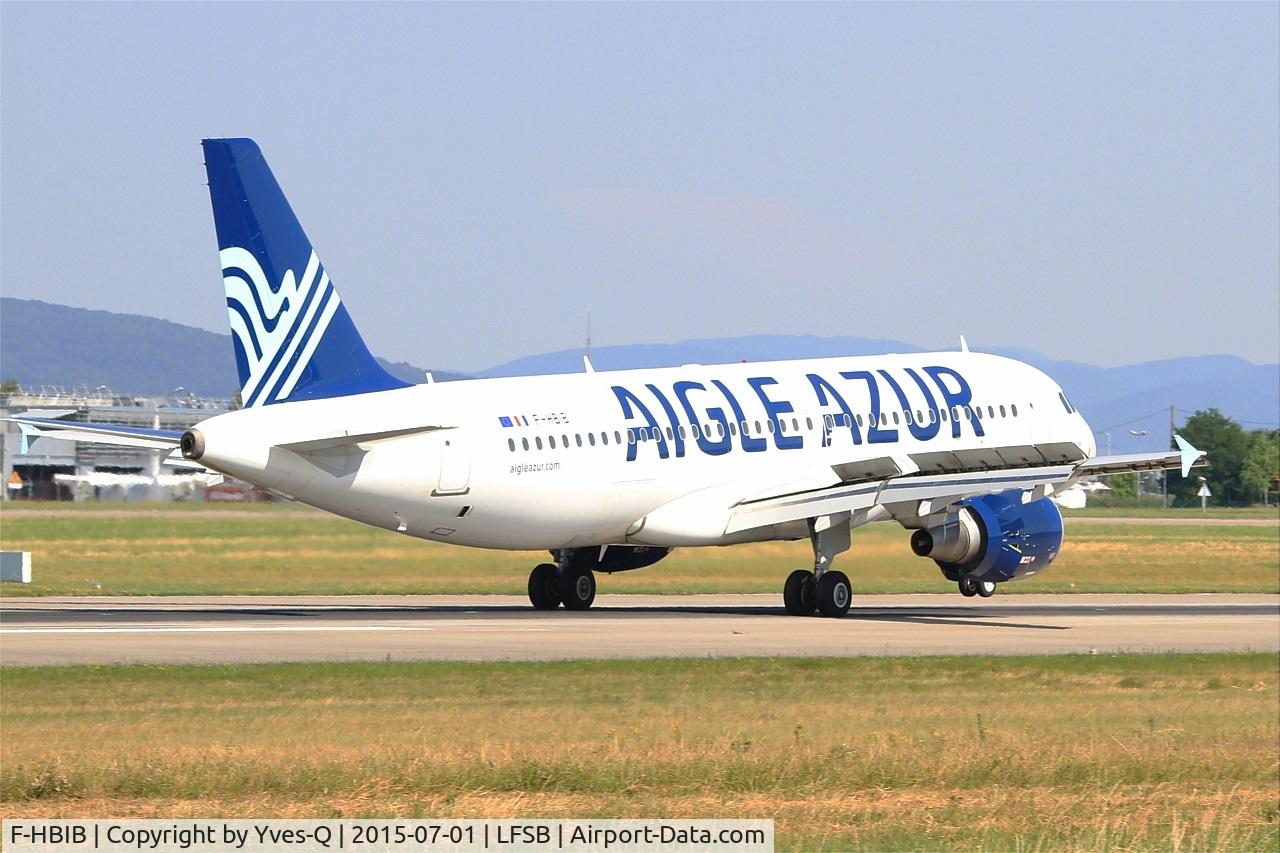 F-HBIB, 2007 Airbus A320-214 C/N 3289, Airbus A320-214, Reverse thrust landing rwy 15, Bâle-Mulhouse-Fribourg airport (LFSB-BSL)