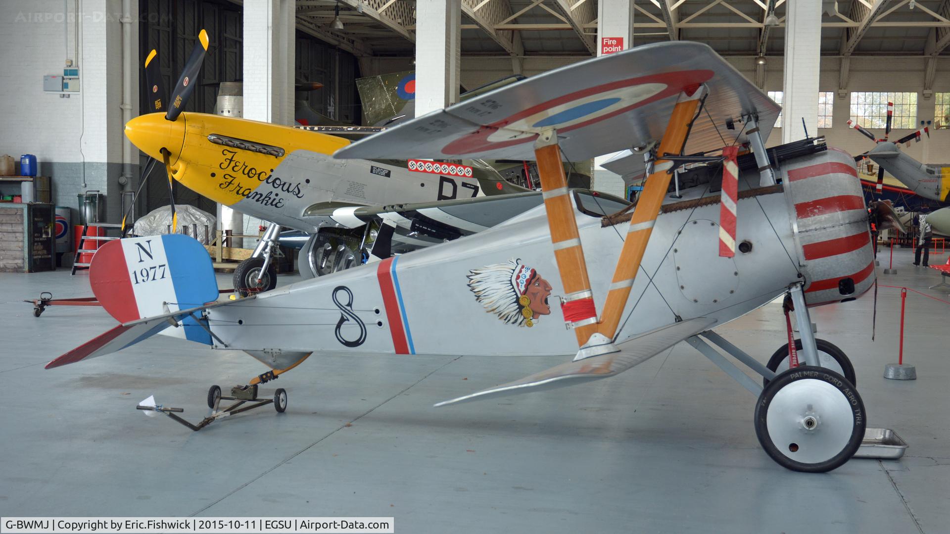 G-BWMJ, 1981 Nieuport 17 Scout Replica C/N PFA 121-12351, x. G-BWMJ at the Imperial War Museum, Duxford, Cambridgeshire.