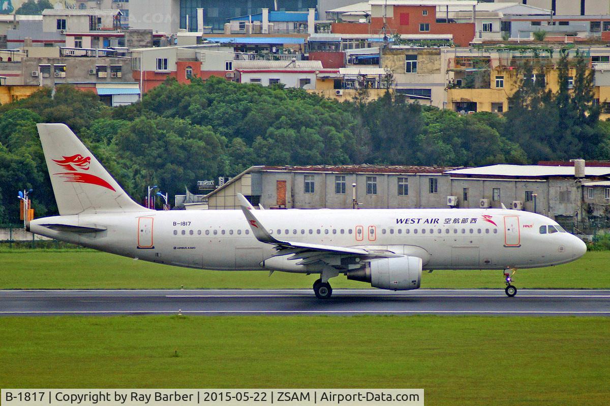 B-1817, 2013 Airbus A320-214 C/N 5912, Airbus A320-214(SL) [5912] (West Air) Xiamen-Gaoqi~B 22/05/2015