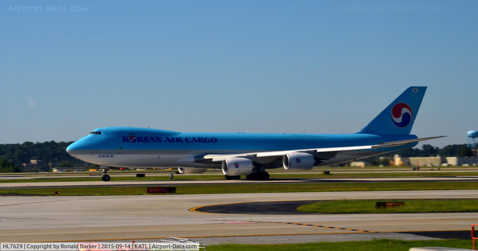 HL7629, 2015 Boeing 747-8B5(F) C/N 37657, Takeoff Atlanta