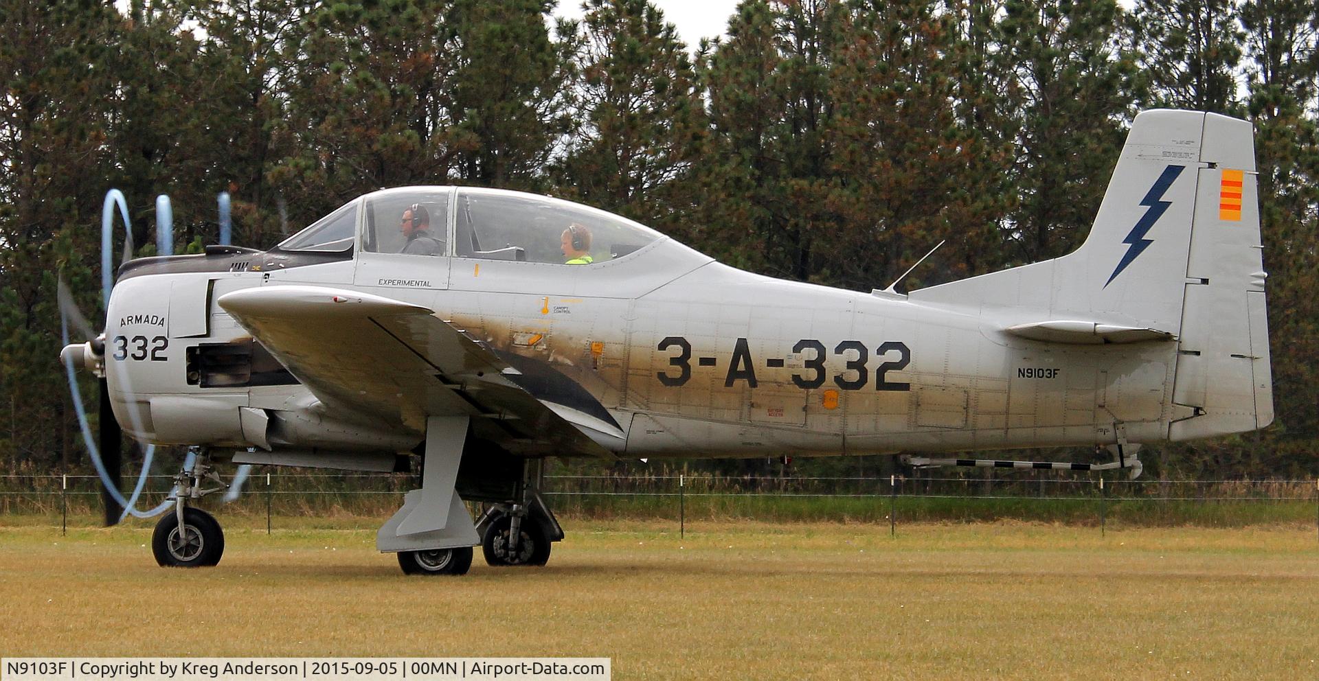 N9103F, 1951 North American T-28A Trojan C/N 51-7606, 2015 Gerry Beck Memorial Gathering of Airplanes