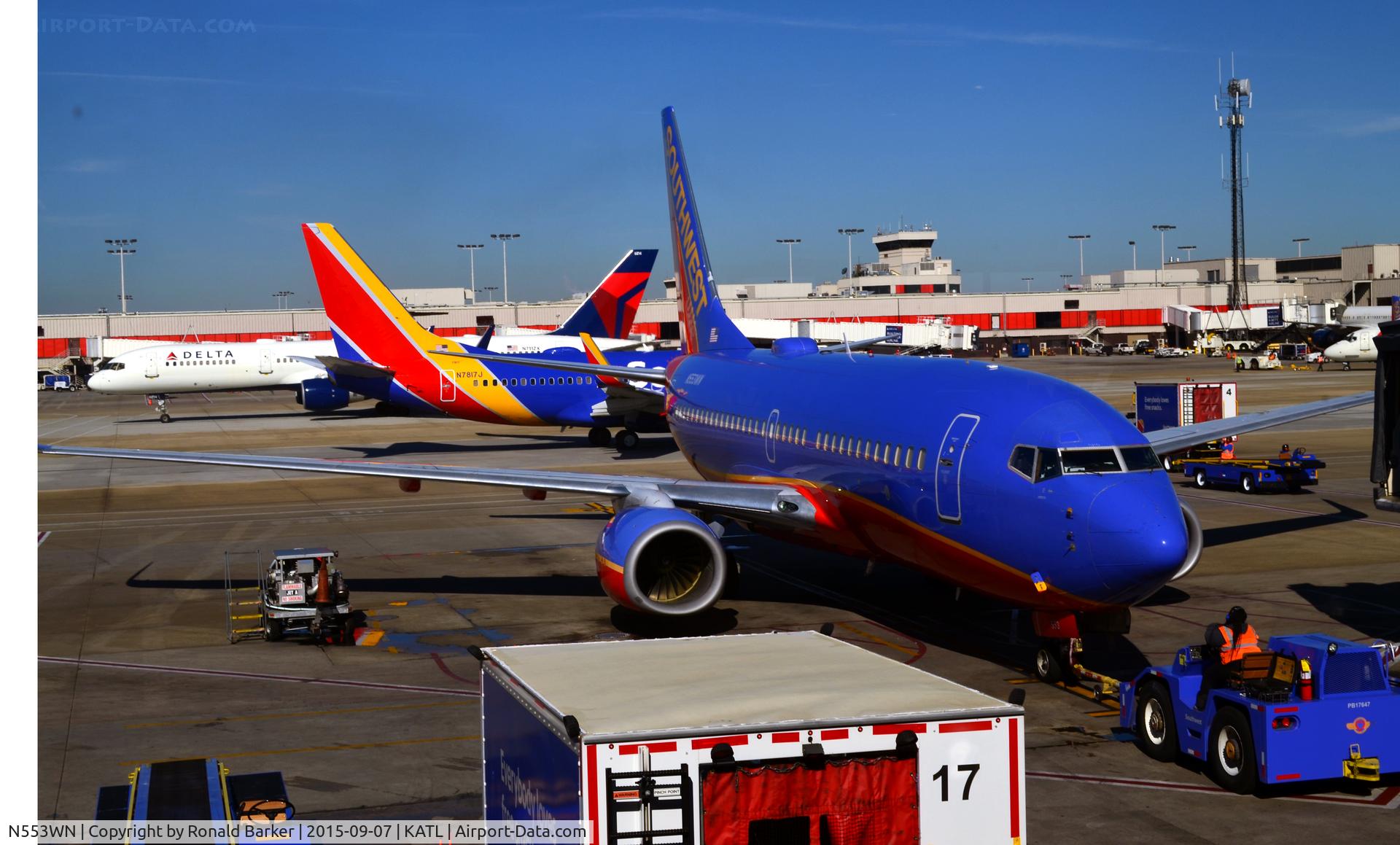 N553WN, 2002 Boeing 737-7BX C/N 30745, Pushback Atlanta