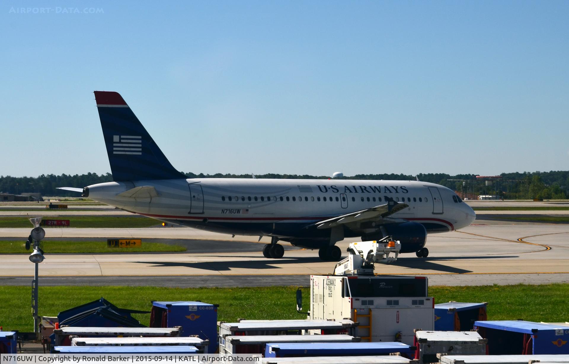 N716UW, 1999 Airbus A319-112 C/N 1055, Taxi Atlanta
