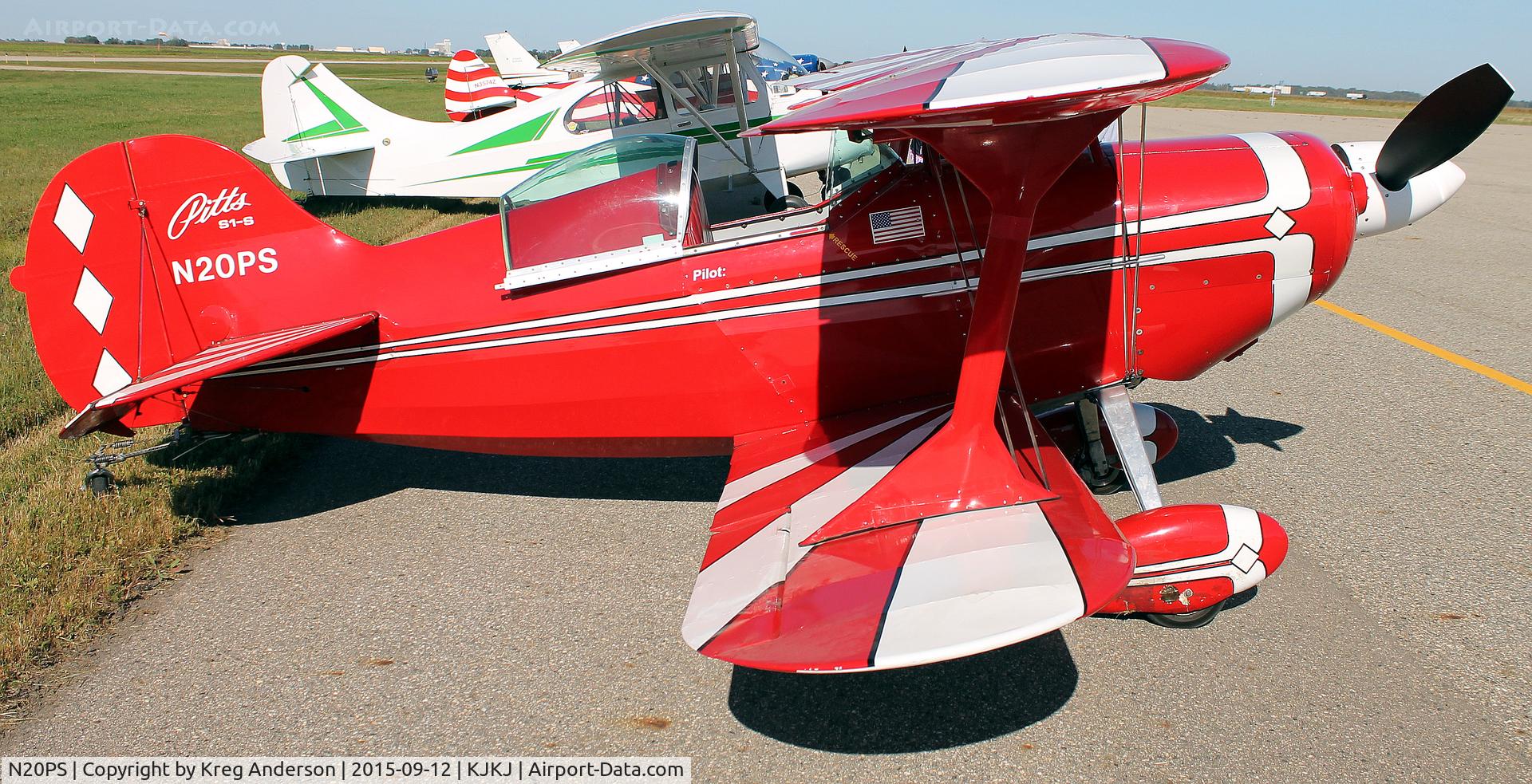 N20PS, 1982 Pitts S-1S Special C/N JSEB-1, 2015 Moorhead Airport Fly-in