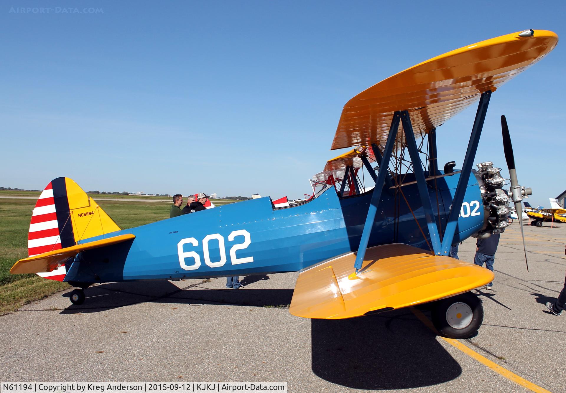 N61194, 1943 Boeing E75N1 C/N 75-7602, 2015 Moorhead Airport Fly-in