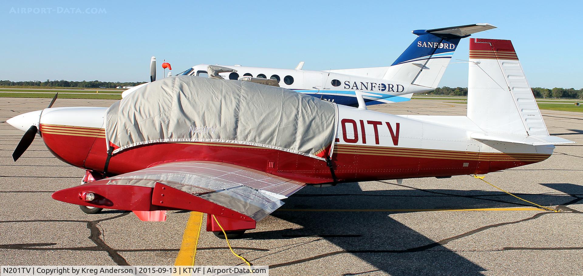 N201TV, 1977 Mooney M20J 201 C/N 24-0332, Mooney M20J on the ramp in Thief River Falls, MN.