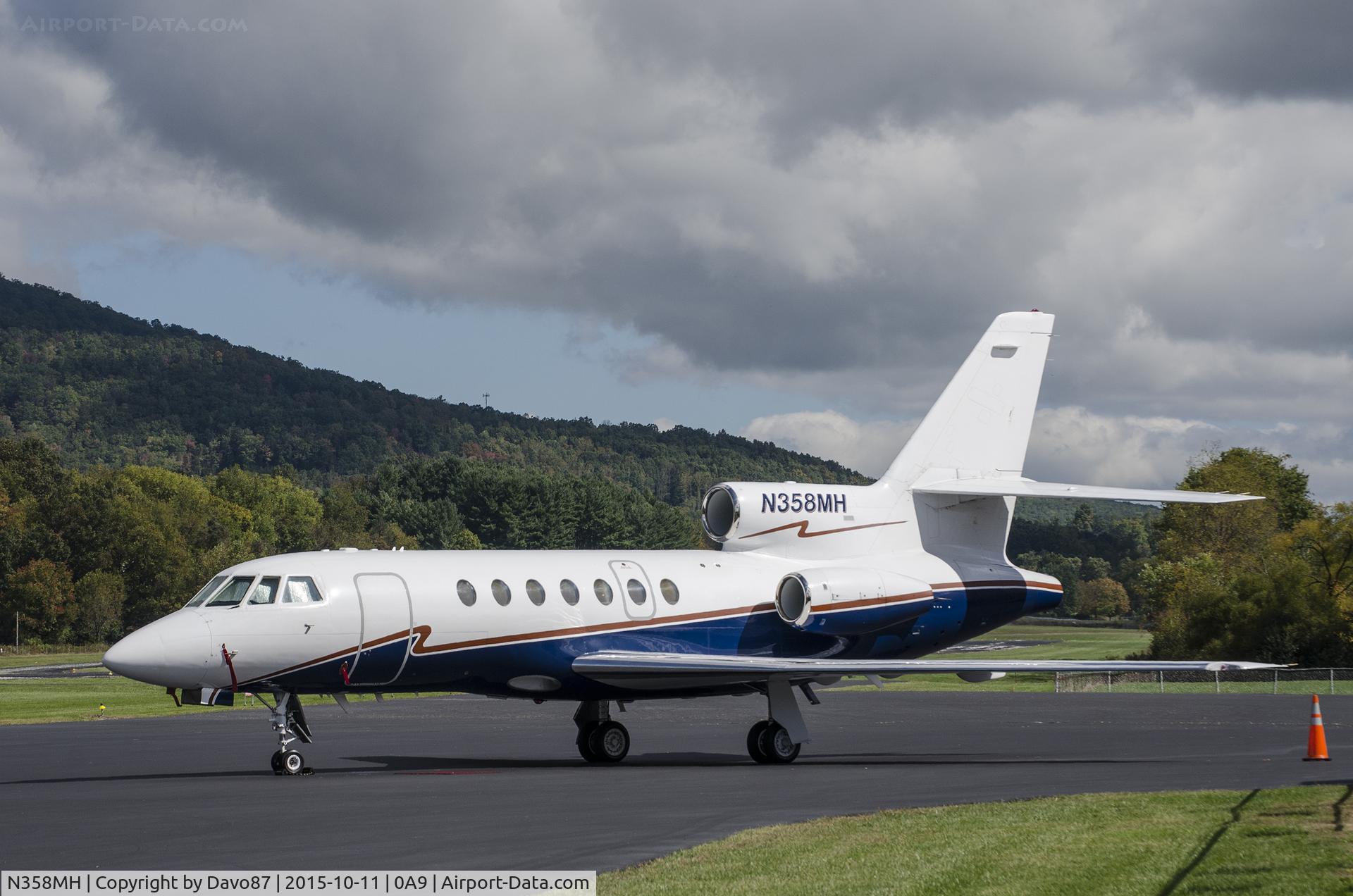 N358MH, 1990 Dassault Falcon 50 C/N 209, Parked at the Elizabethton, TN airport (0A9) on October 11, 2015.