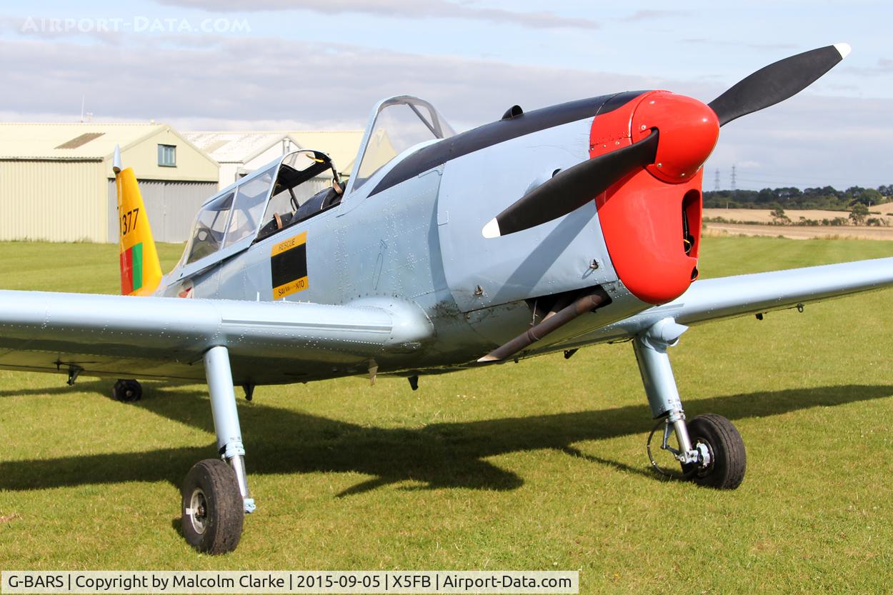 G-BARS, 1952 De Havilland DHC-1 Chipmunk T.10 C/N C1/0557, De Havilland DHC-1 Chipmunk 22 at Fishburn Airfield, September 5th 2015.