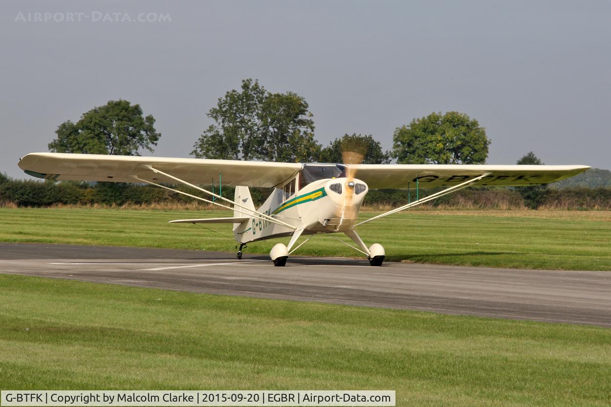 G-BTFK, 1947 Taylorcraft BC-12D Twosome C/N 10540, Taylorcraft BC-12D Twosome at The Real Aeroplane Club's Helicopter Fly-In, Breighton Airfield, September 20th 2015.