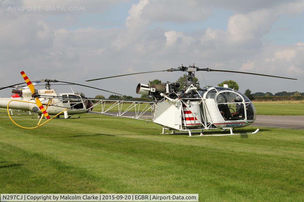 N297CJ, 1963 Sud Aviation SA-313B Alouette II C/N 1847, Sud Aviation SA-313B Alouette II at The Real Aeroplane Club's Helicopter Fly-In, Breighton Airfield, September 20th 2015.