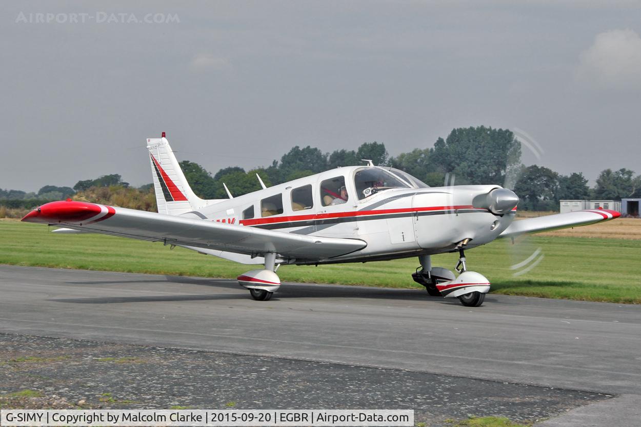 G-SIMY, 1976 Piper PA-32-300 Cherokee Six Cherokee Six C/N 32-7640082, Piper PA-32-300 Cherokee Six at The Real Aeroplane Club's Helicopter Fly-In, Breighton Airfield, September 20th 2015.