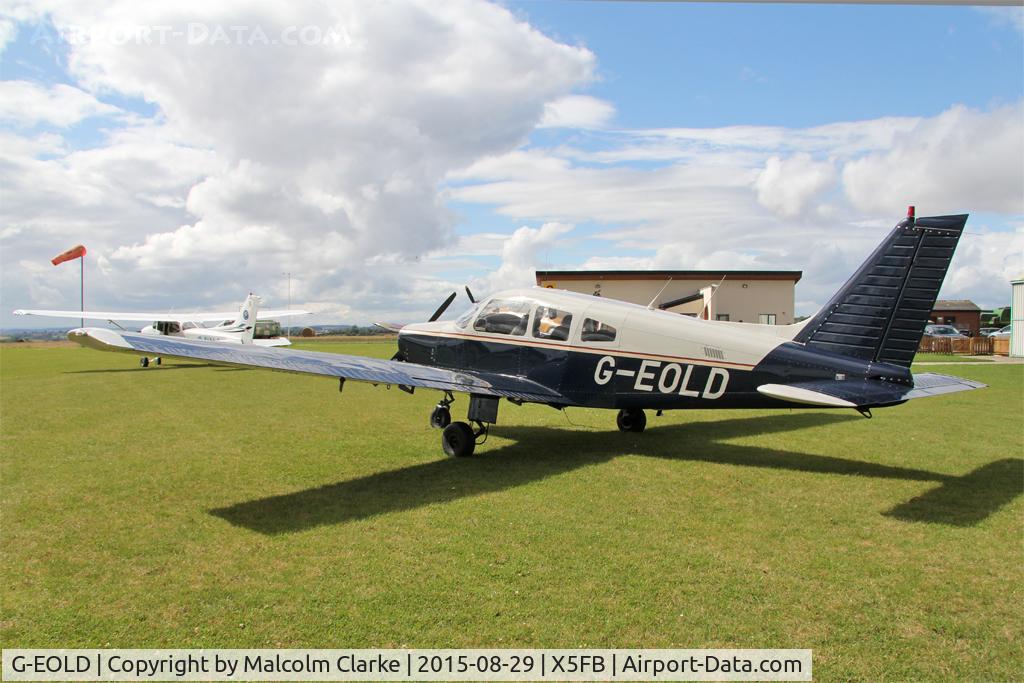G-EOLD, 1985 Piper PA-28-161 Cherokee Warrior II C/N 28-8516030, Piper PA-28-161 Cherokee Warrior II at Fishburn Airfield, August 29th 2015.