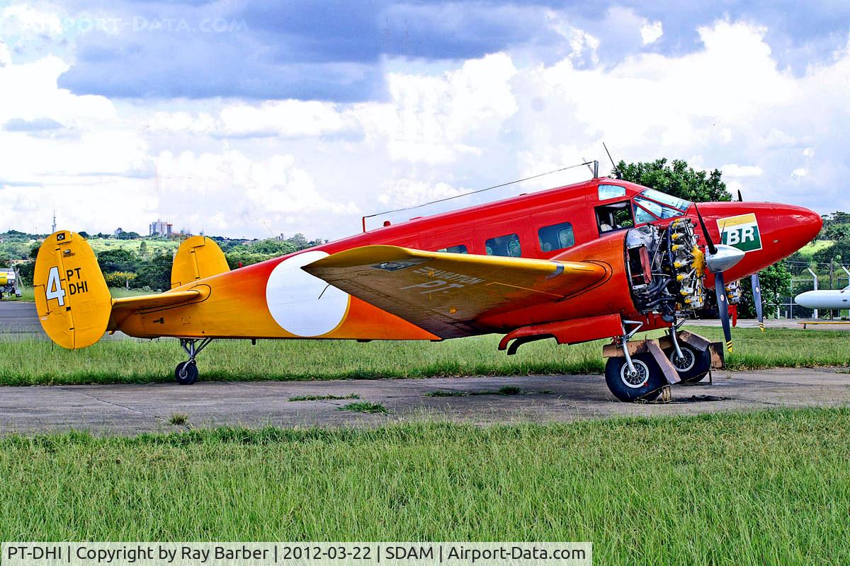 PT-DHI, 1959 Beech E18S C/N BA-401, Beech E.18S [BA-401] Amairais-Campinas~PP 22/03/2012