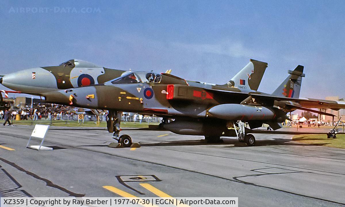 XZ359, 1976 Sepecat Jaguar GR.1 C/N S.126, SEPECAT Jaguar GR.1A [S-126] (Royal Air Force) RAF Finningley~G 30/07/1977. From a slide.