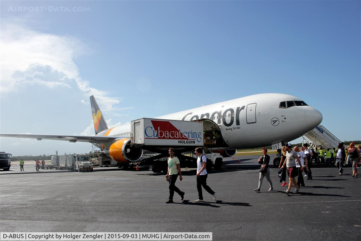 D-ABUS, 2001 Boeing 767-38E/ER C/N 30840, Arrival from FRA on HOG...