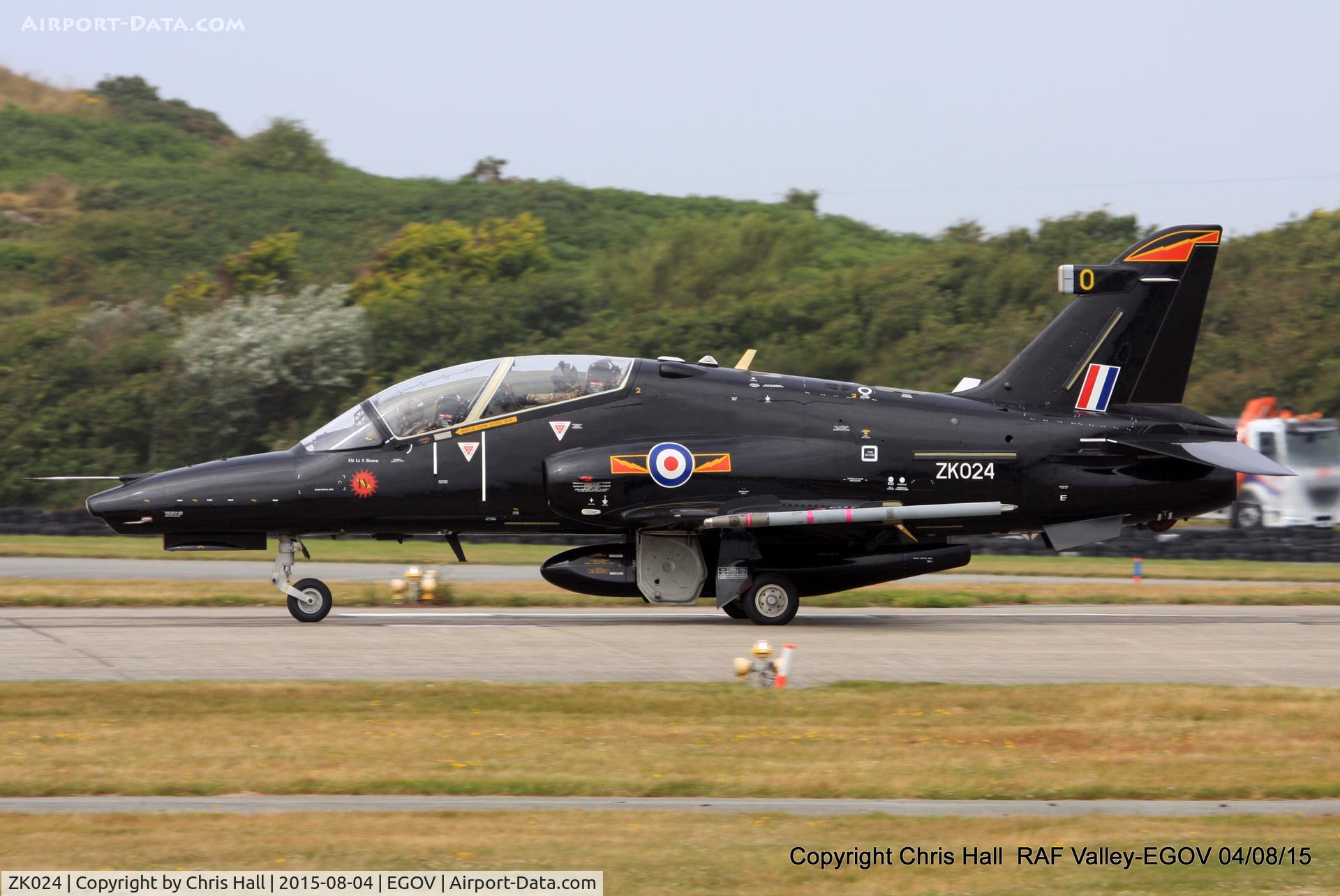ZK024, 2009 British Aerospace Hawk T2 C/N RT015/1253, RAF IV Sqn