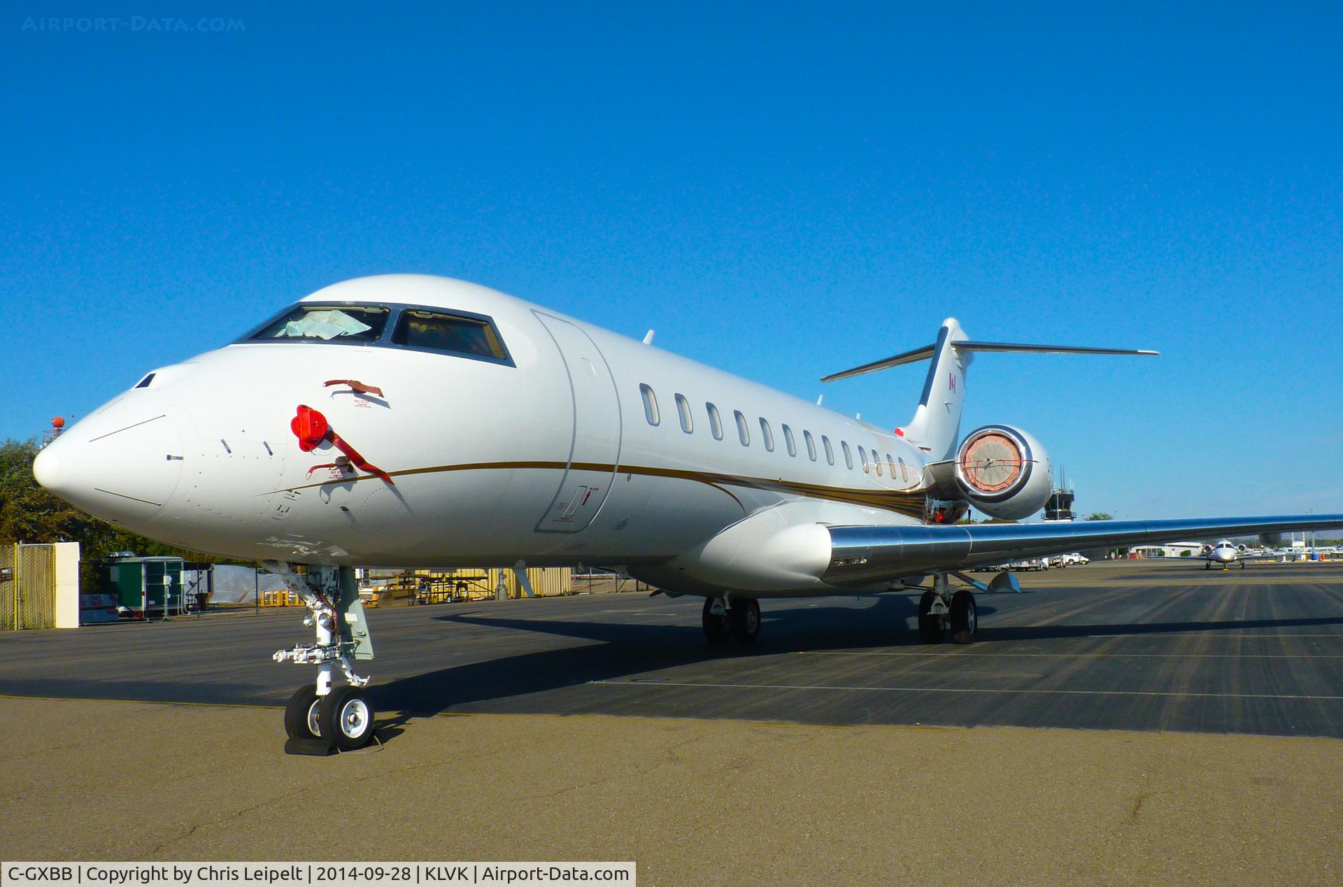 C-GXBB, 2007 Bombardier BD-700-1A11 Global 5000 C/N 9218, Locally-based 2007 Bombardier Global Express 5000 sitting on the ramp at Livermore Municipal Airport, Livermore, CA.