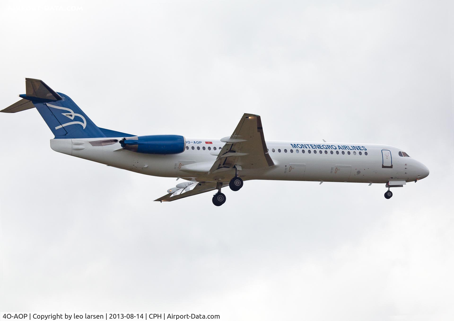 4O-AOP, 1991 Fokker 100 (F-28-0100) C/N 11332, Copenhagen 14.8.13